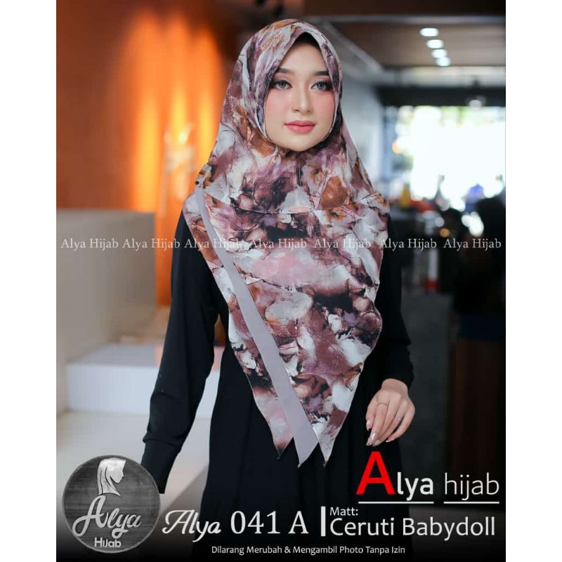 (((ORI ALYA HIJAB))) Khimar alya 041 ceruty babydoll printing