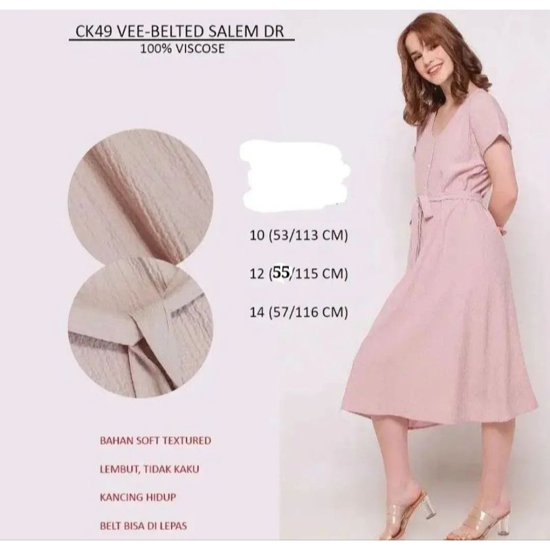 ck49 vee-belted salem dress 100% ORIGINAL BAJU BRANDED TERMURAH