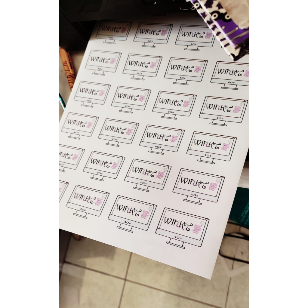 Jasa Cetak / Print Stiker Glossy A4 (Bebas Custom)