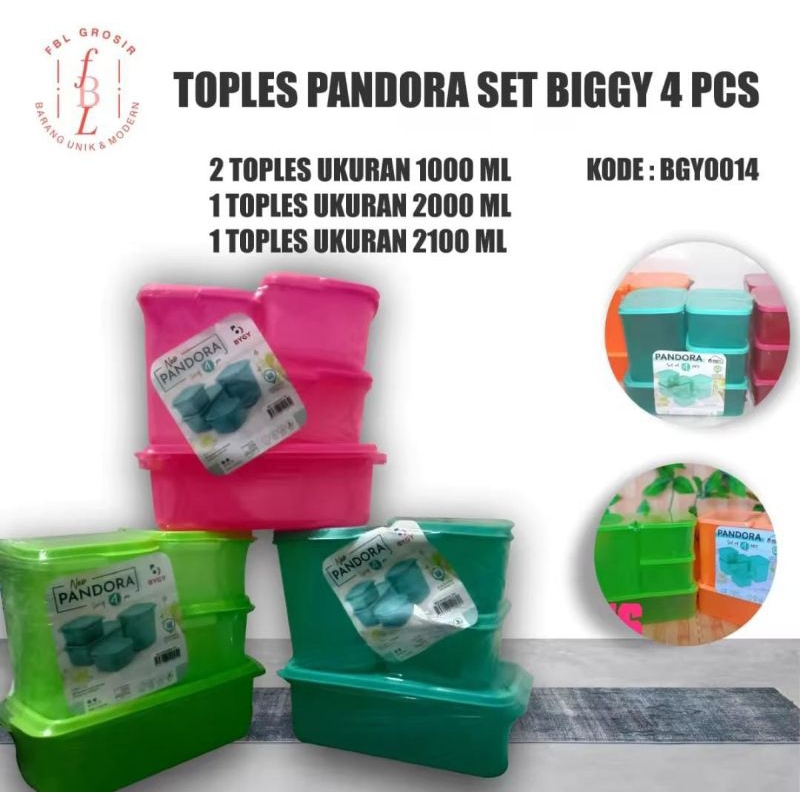Pandora Set Toples Plastik Tebal 4in1 BIGGY TOPLES MAKANAN