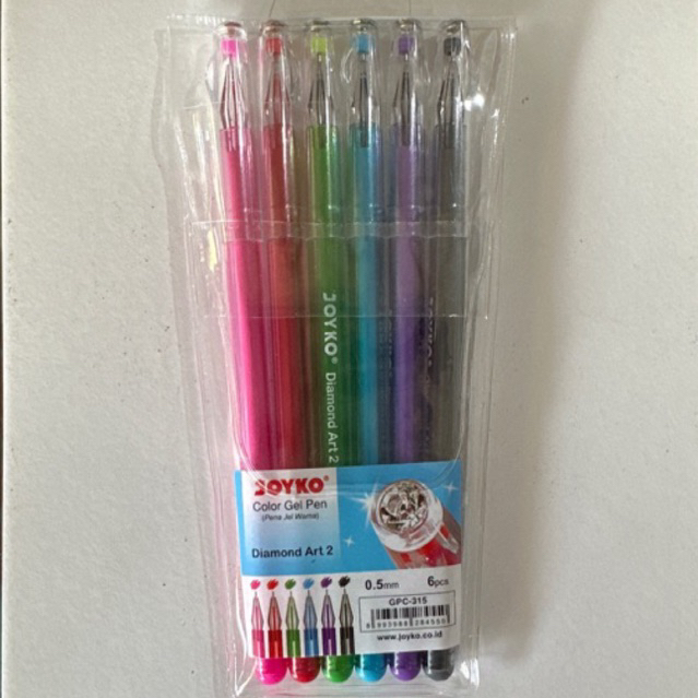 

Pulpen Gel 6 Warna / Color Gel Pen 6 Color Gpc-315 Gpc315 Diamond art 2 Joyko
