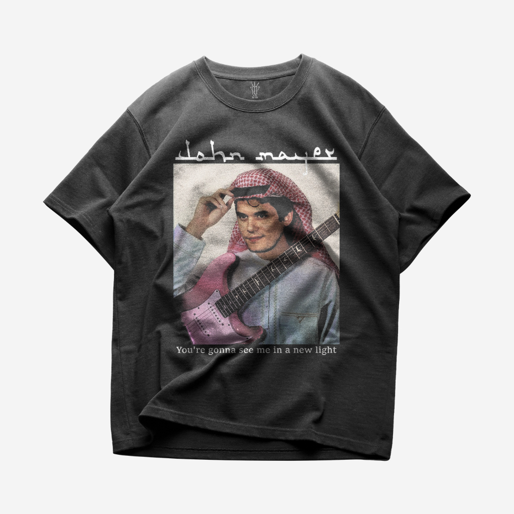 KAOS BAJU JOHN MAYER ARABIC | BAND METAL MUSIK POP JAZZ | T-SHIRT OVERSIZE HITAM VINTAGE BOOTLEG | P