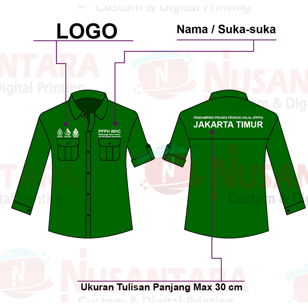 KEMEJA KERJA PRIA/WANITA | SERAGAM KERJA CUSTOM