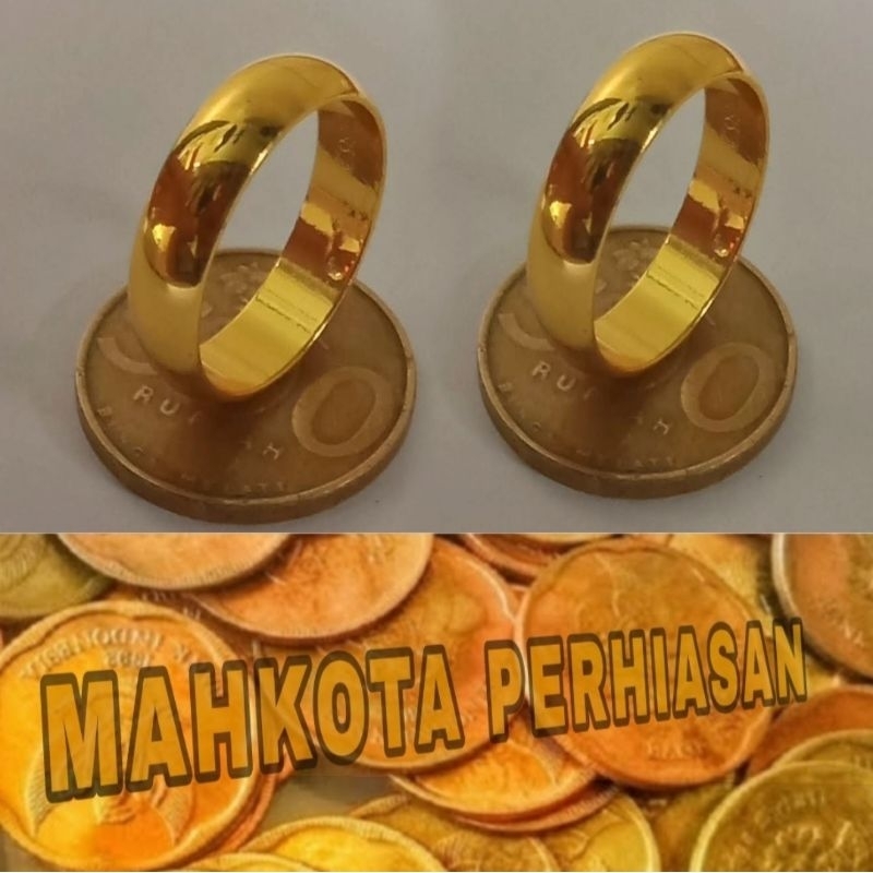 Terlaris Cincin Unik Terbuat dari KOIN LOGAM Asli 1991 Lapis Emas Tahan Karat Tidak Mudah Luntur