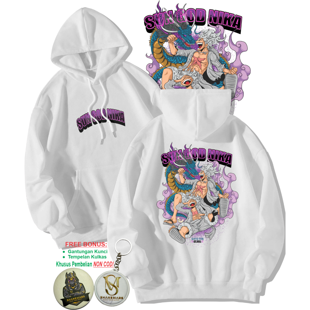 Hoodie Oversize Pria SUN GOD | Sweater Hodie Jumbo Wanita Anime Terbaru Bahan FLeece 300 Gsm Couple 