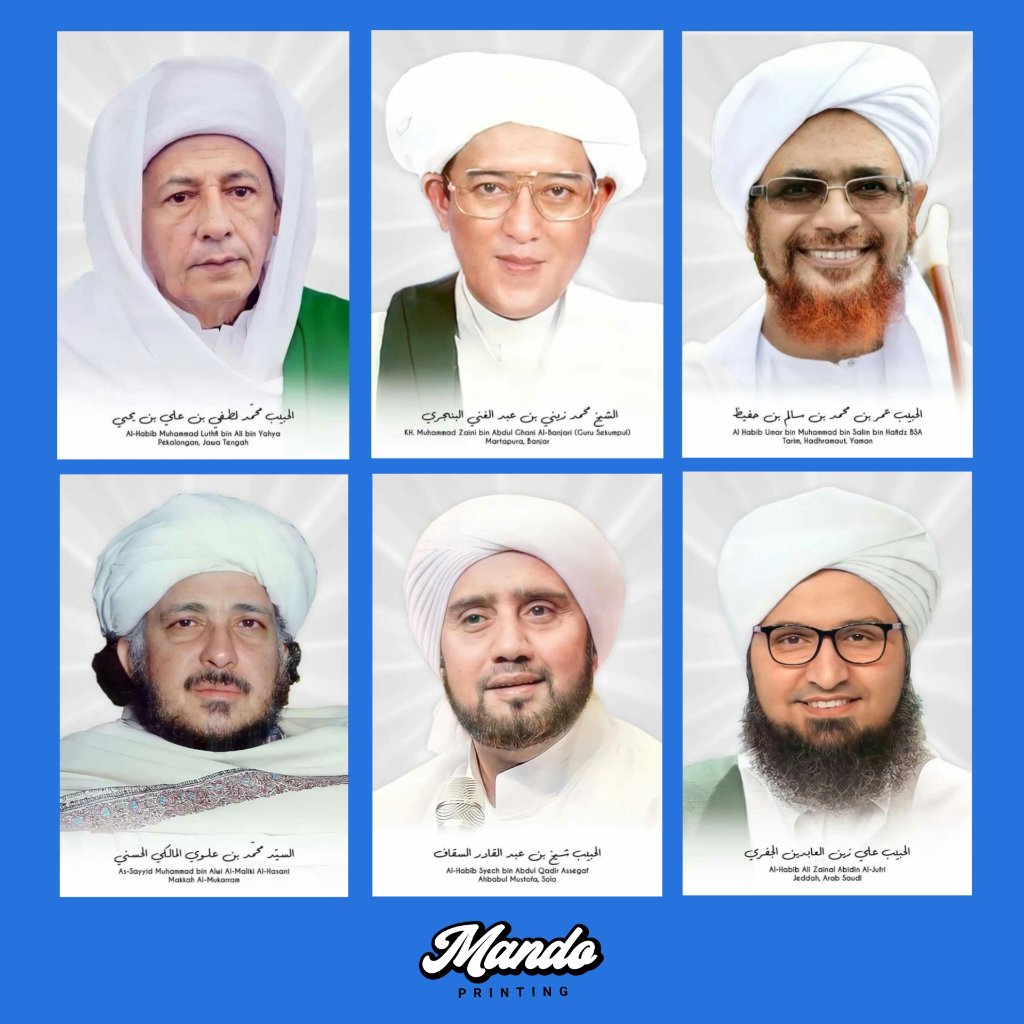 Poster Dinding Foto Ulama | Poster Dinding Foto Habib Ukuran A6 A5 A4