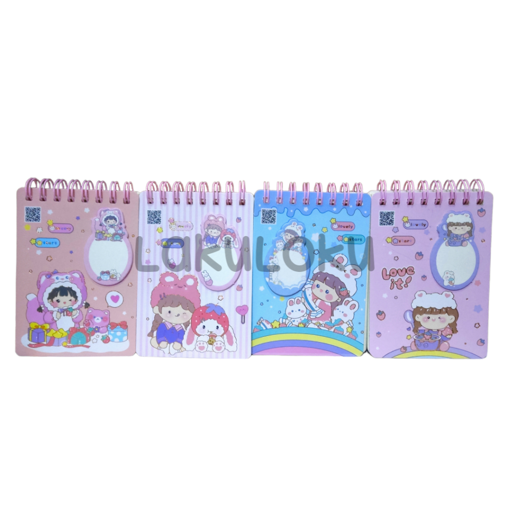 

Buku Notes / Notebook / Memo Mini Spiral Fancy XQ10884