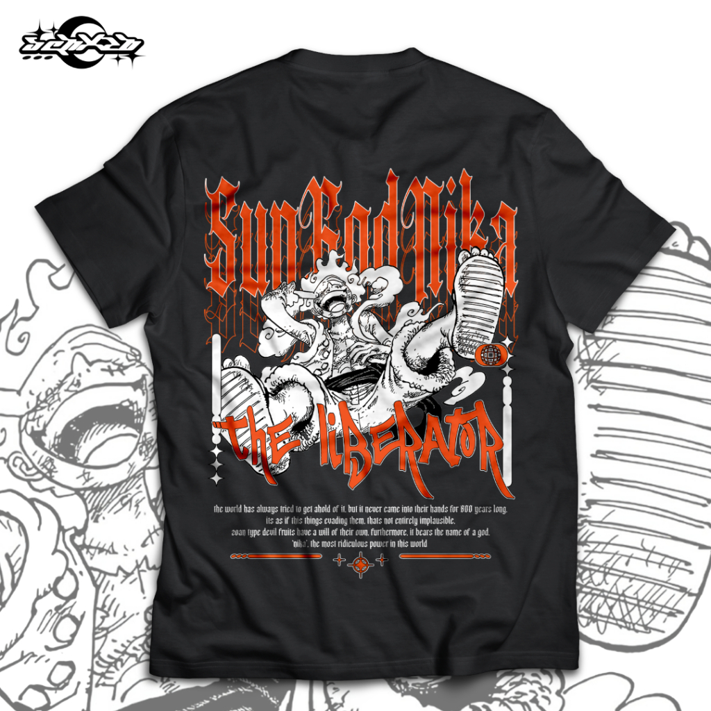 SCHXZO T-Shirt / Kaos Anime Streetwear Luffy Gear 5 Distro Unisex / Baju Distro One Piece / Kaos Luf