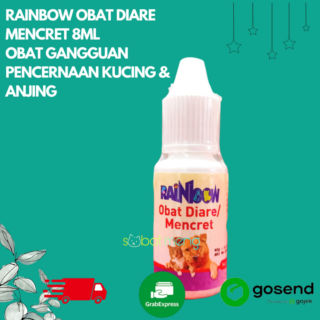 RAINBOW OBAT DIARE MENCRET 8ML | OBAT GANGGUAN PENCERNAAN KUCING & ANJING