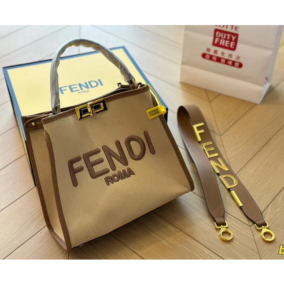 Original 2023 New Fendi Tote Bag Women's Bag Fashion Classic Women's Shoulder Bag Crossbody Bag Hand