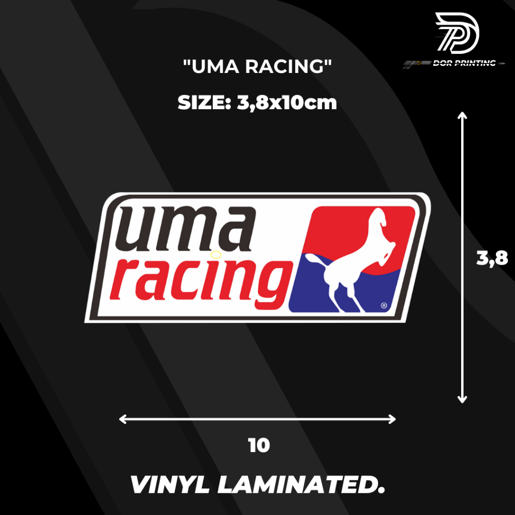 

STICKER/ UMA RACING VIRALL KEREN LOGO UMA RACING UNTUK PENCINTA RACING