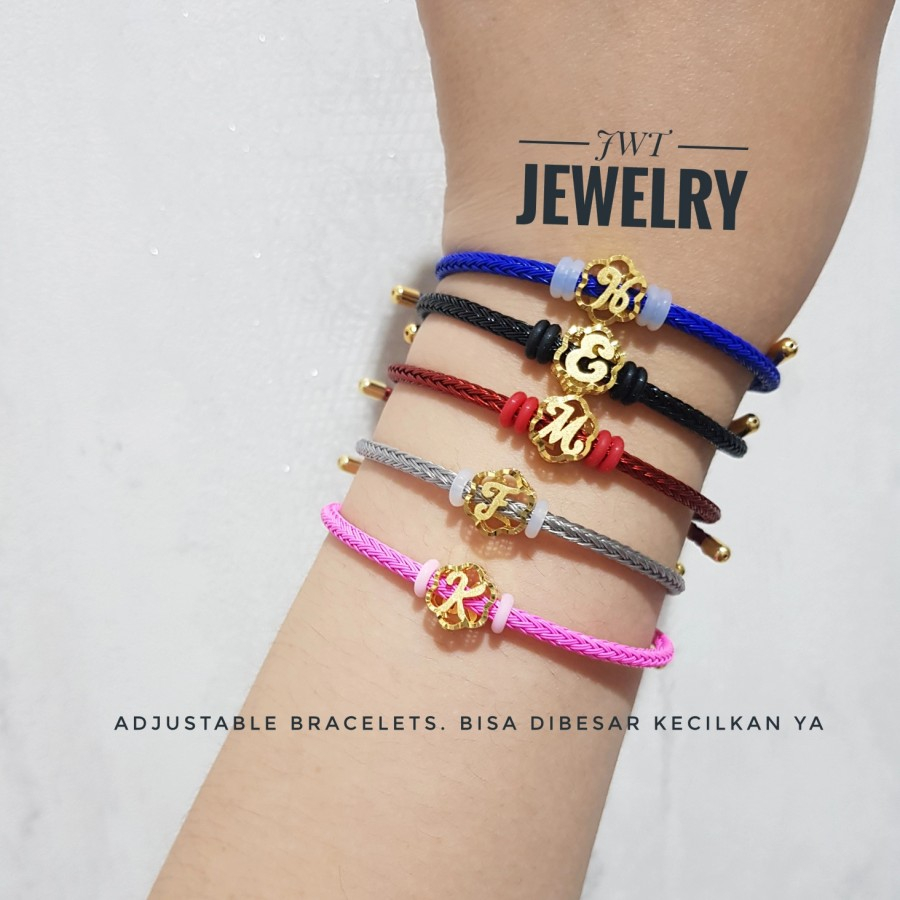 Gelang emas huruf/ initial nama