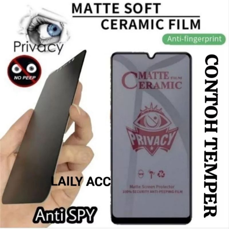 ANTI GORES TG CERAMIC MATTE SPY POCO M3 TEMPERED GLASS PRIVASY
