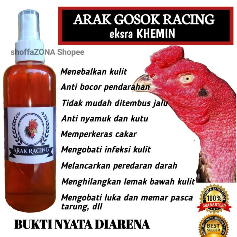 Arak Gosok Racing 100ml Arak Gosok Ayam Aduan Super
