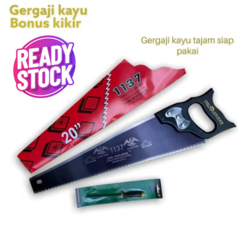Gergaji kayu cap mata 20"inch original in kikir cap viper - gergaji potong kayu anti slip - kikir ca
