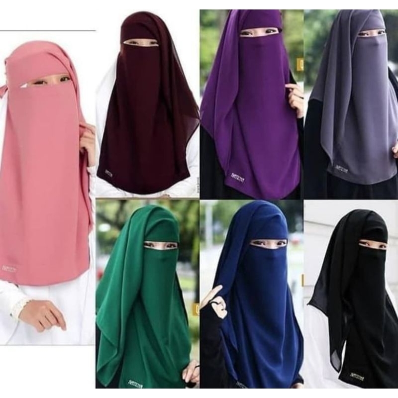 Cadar Niqab Yaman Savira Mesir/ Niqab Yaman savira 2 Layer Termurah 29 warna lengkap