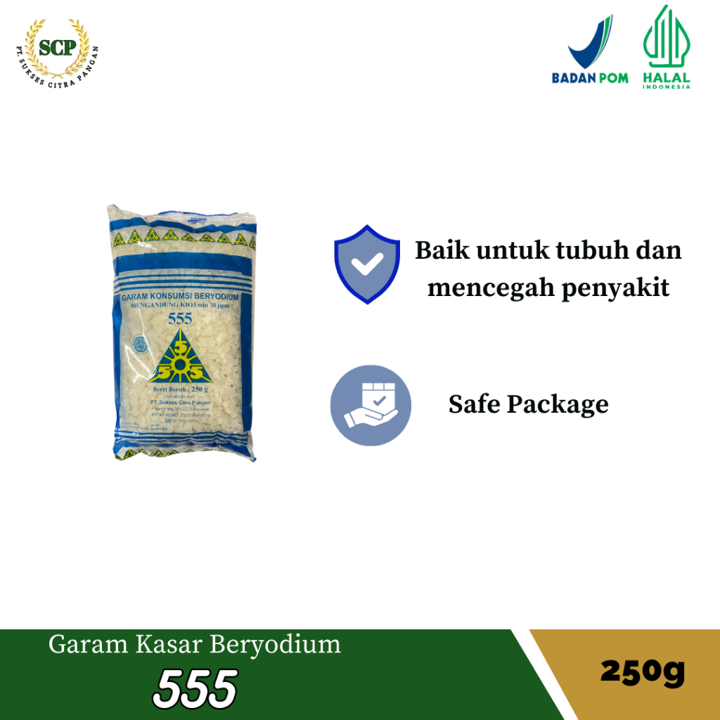 

Garam Kasar Beryodium 250Gr (HARGA GROSIR)