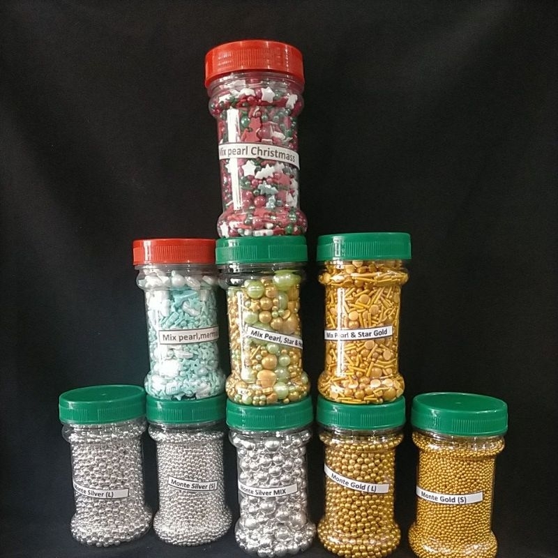 

springkle aneka bentuk dan warna kemasan 100 gr