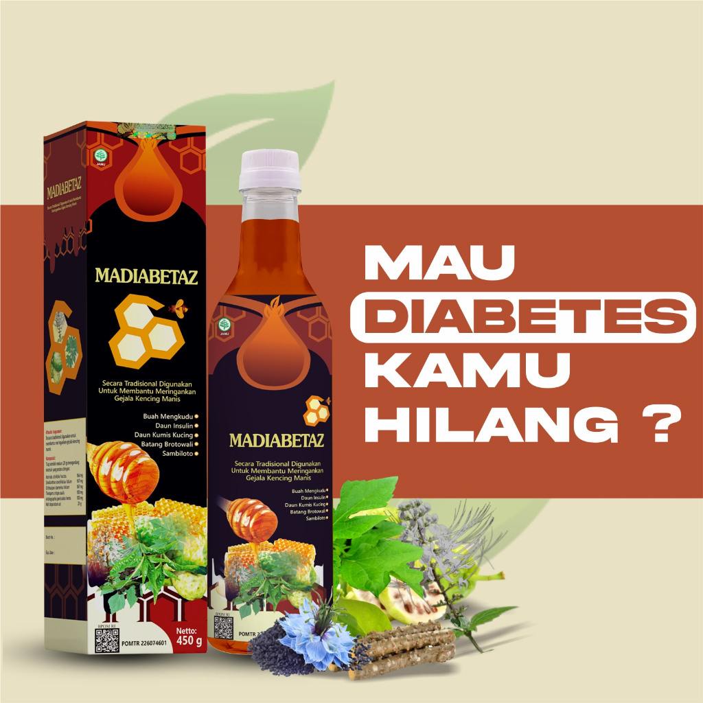 

Obat Diebetes dan Penurun Gula Darah berlebih Madu Diabetaz Tazakka Sudah BPOM dan Jaminan ORIGINAL HALAL