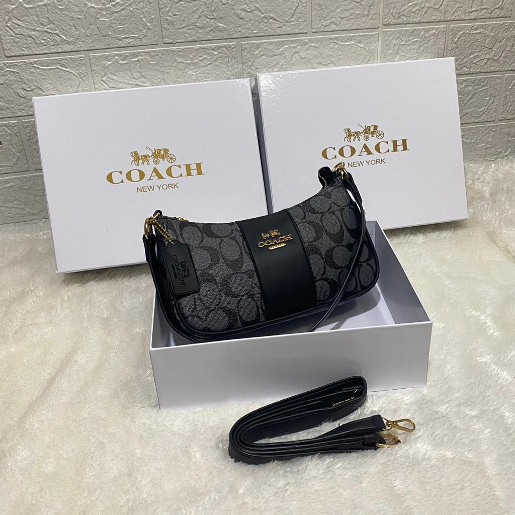 YMNBG-24 Tas Coach Selempang Signature Plat 2 tali Top Handle