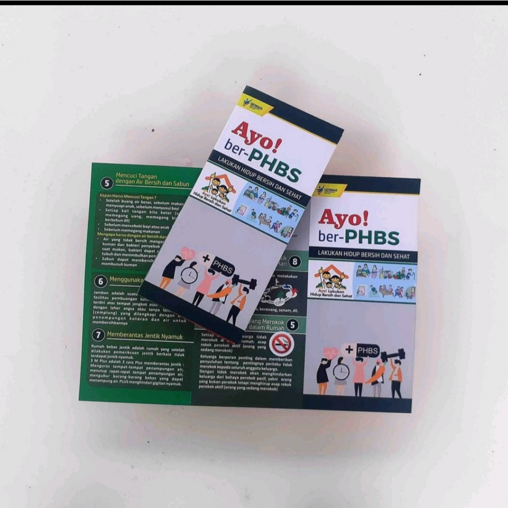 Leaflet / Brosur PHBS Rumah Tangga Brosur Kesehatan, Leaflet Promosi Kesehatan, Leaflet Promkes