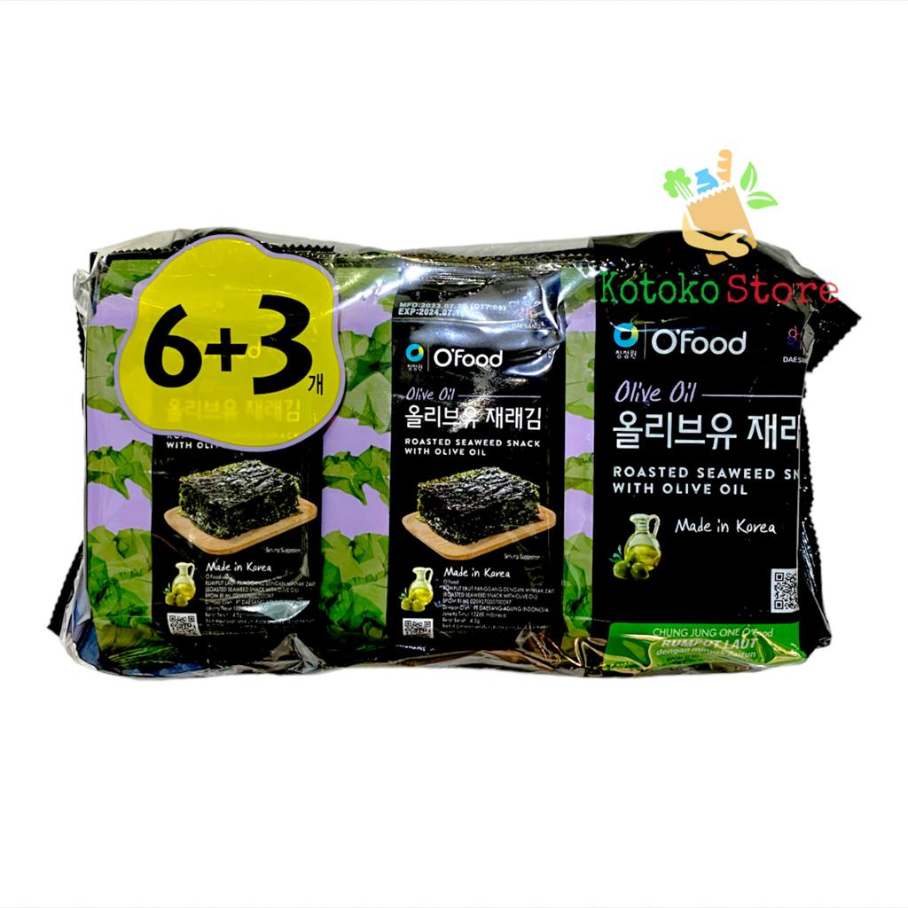 

Rumput Laut Chung Jung One Olive Oil 6+3 / Rumput Laut Korea 40,5gr