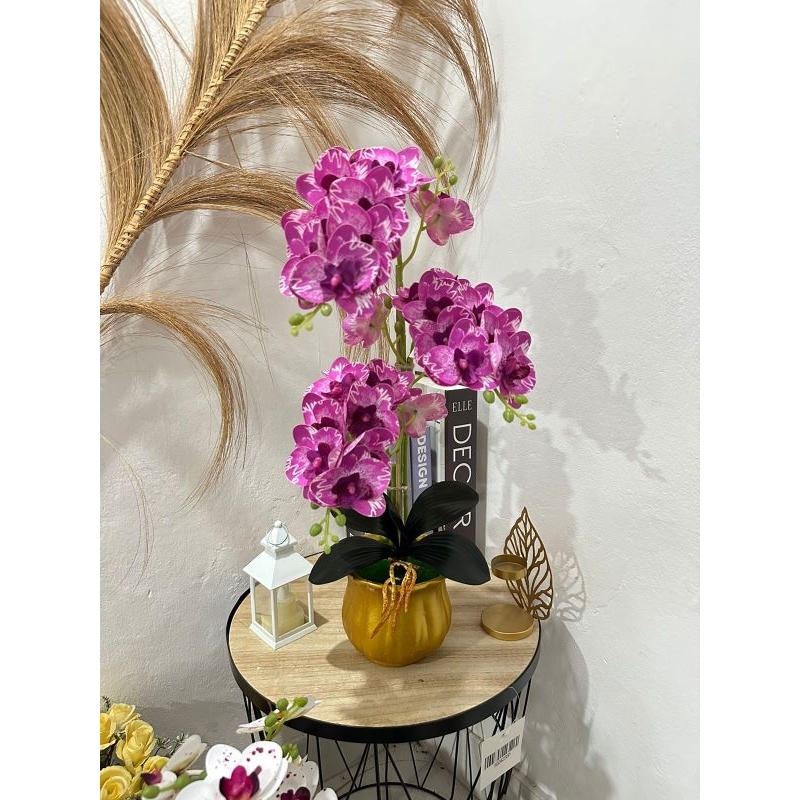 Anggrek latex vas gold