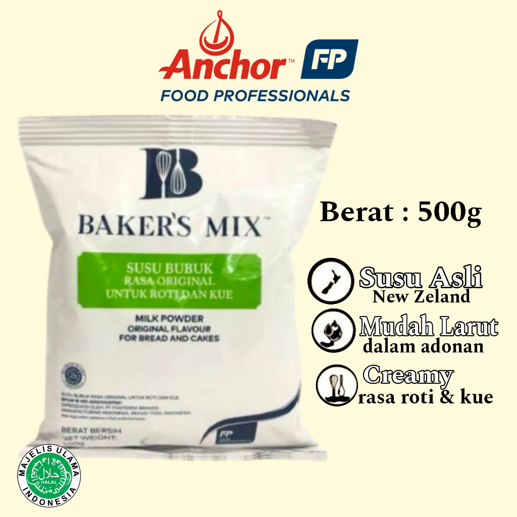 

Susu Bubuk Baker`s Mix / Susu Bubuk Anchor 500g