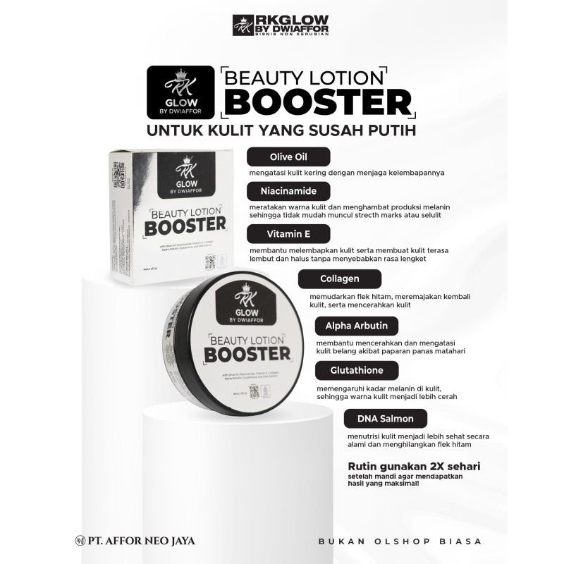 BESTSELLER ORIGINAL 100% HB BOOSTER DNA SALMON RK GLOW  MEMUTIHKAN MENCERAHKAN KULIT TERMURAH BERKUA