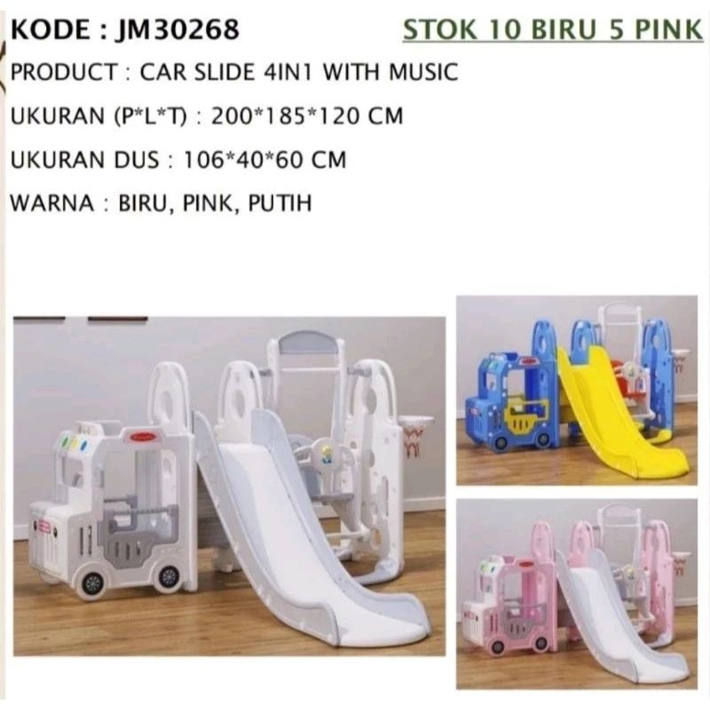 Bus Tayo Car Slide Set Playground Ayunan Perosotan