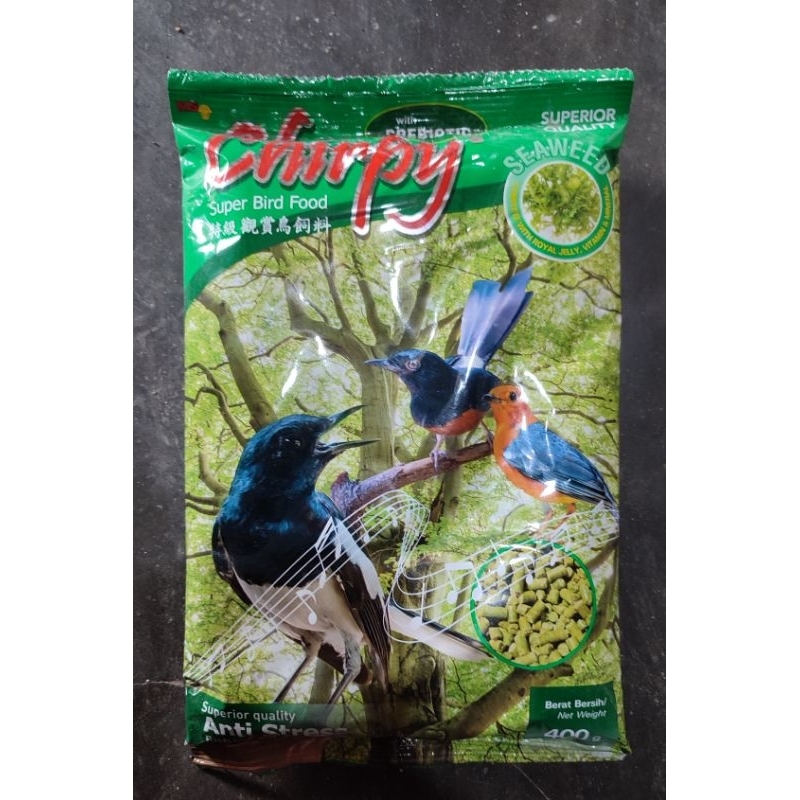 chirpy - chirpy mini pellet - pakan burung ocehan