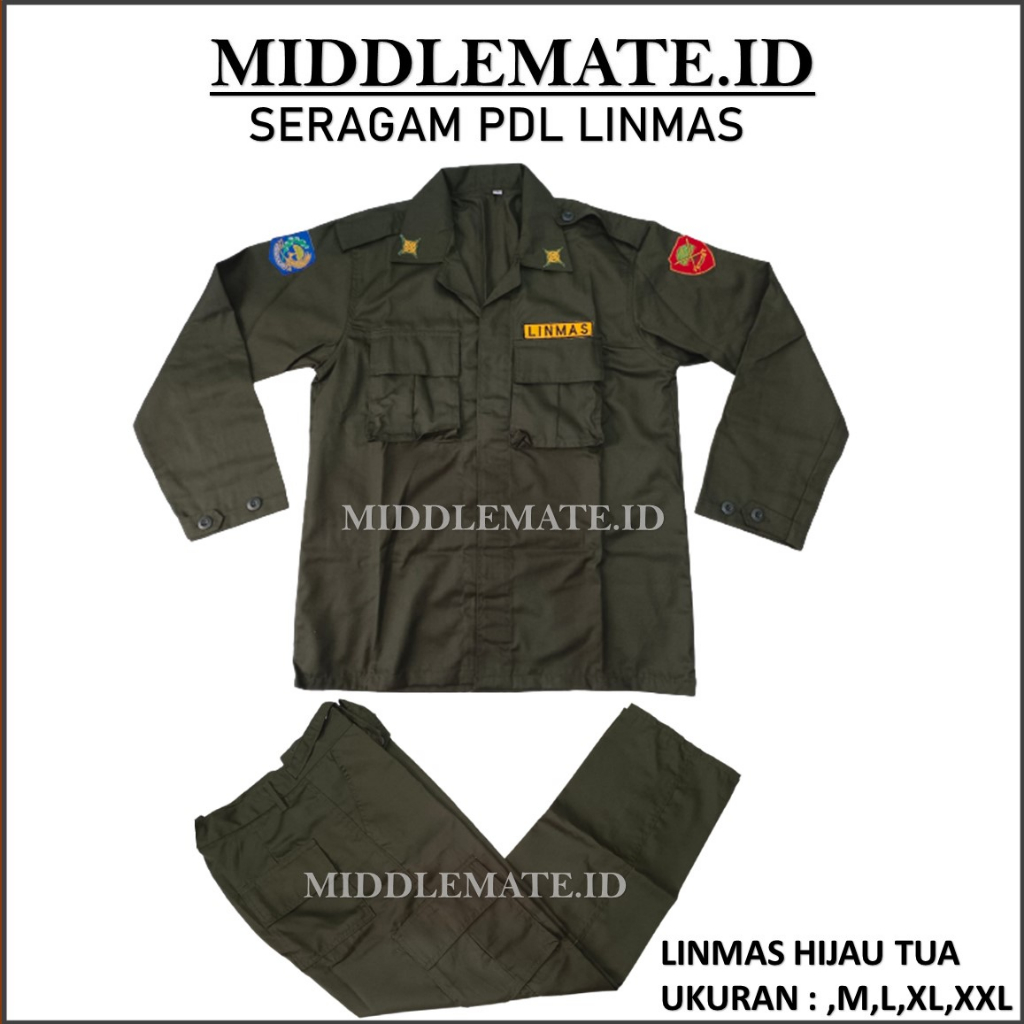 BAJU SERAGAM PDL LINMAS / SERAGAM PDL LINMAS / BAJU LINMAS TERBARU / SETELAN KEAMANAN HANSIP / BAJU 