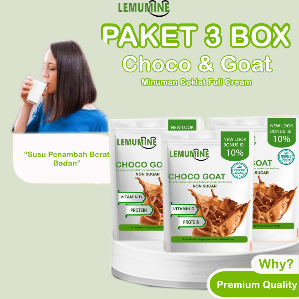 

Susu Bubuk Coklat Susu Etawa Bubuk Full Cream Penambah Nafsu Makan Dewasa Penambah Nafsu Makan Anak Lemumine Non Sugar (paket)