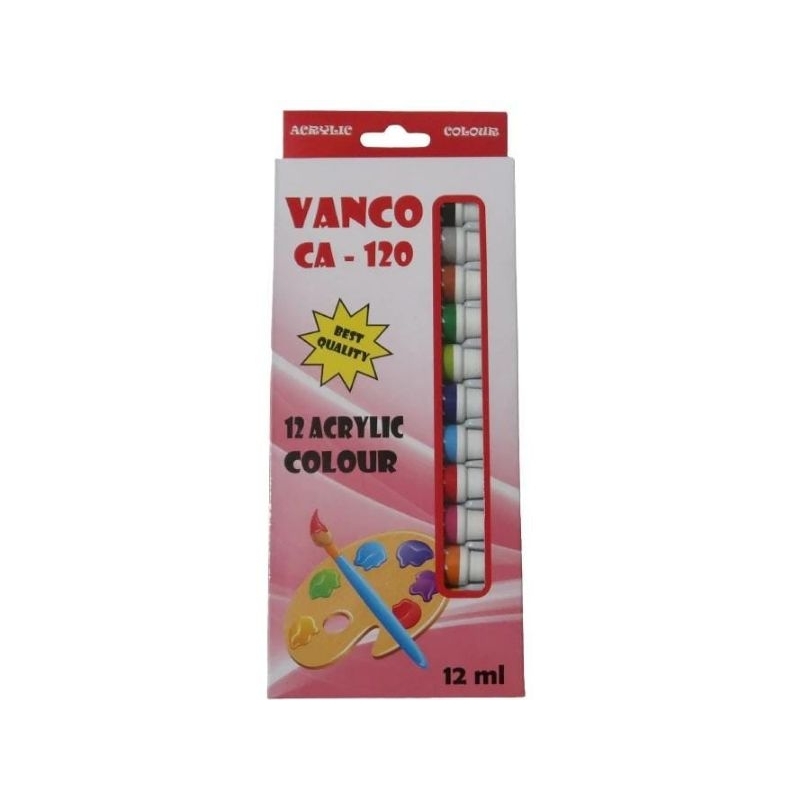 

[1 Set] ACRYLIC COLOR CA120 VANCO 12 COLOUR / CAT AKRILIK 12 WARNA VANCO