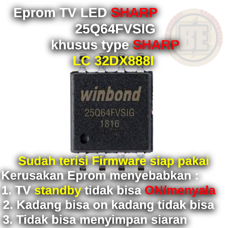 Ic Eprom Firmware TV SHARP LC 32DX888I