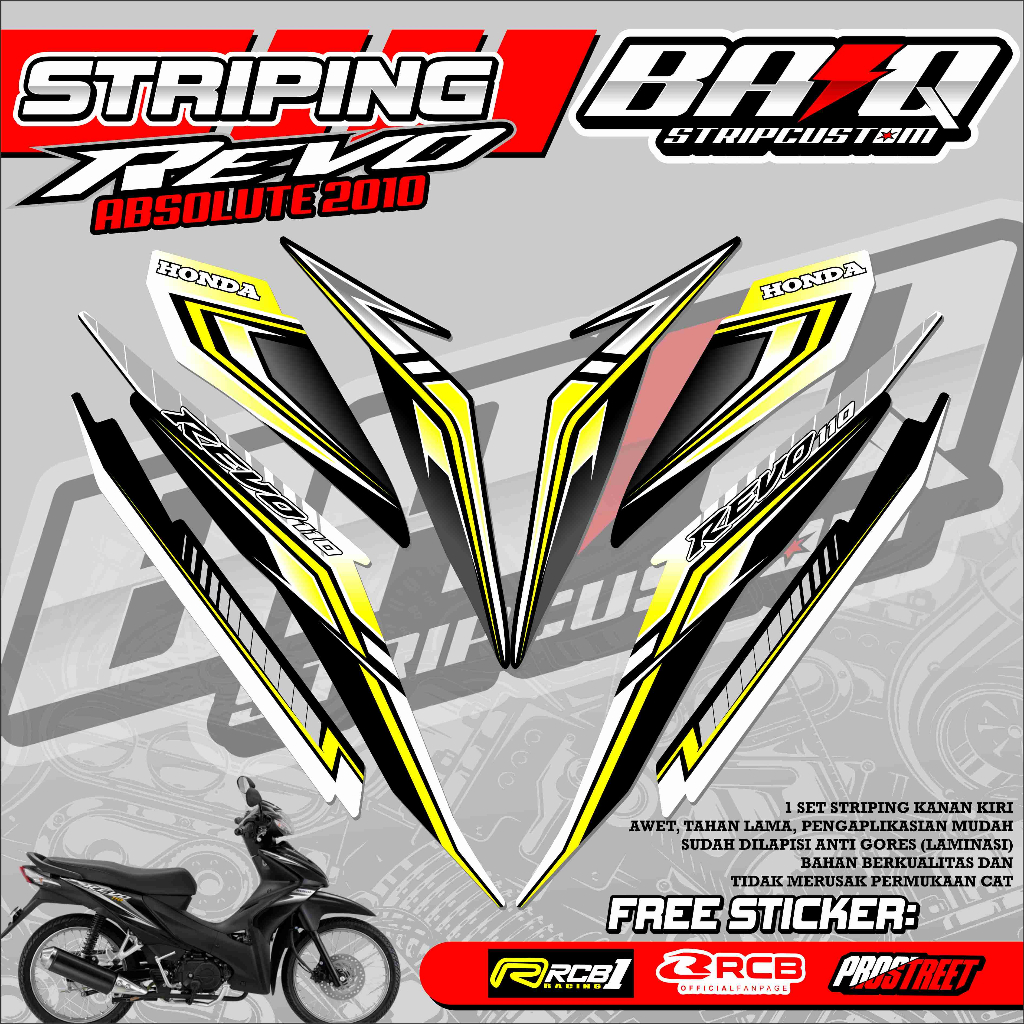 STICKER STRIPING REVO ABSOLUTE 2010 - STRIPING REVO ABSOLUTE 2010 PREMIUM GRAFIK 04