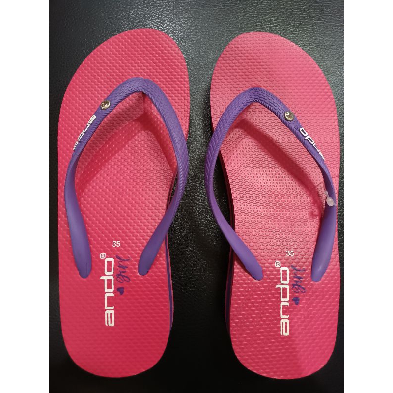 Ando Sandal Jepit Nice Queen Anak- Ungu / Fushia