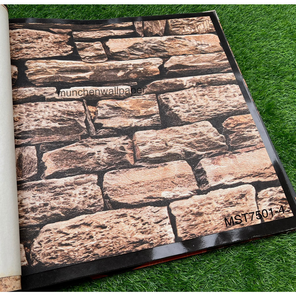 Wallpaper Dinding Korea Motif Batu Alam Expose Tebal Mewah 15M