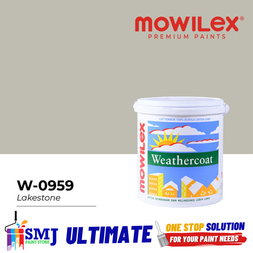 Cat Tembok Eksterior MOWILEX WEATHERCOAT W 0959 Lakestone 2,5L