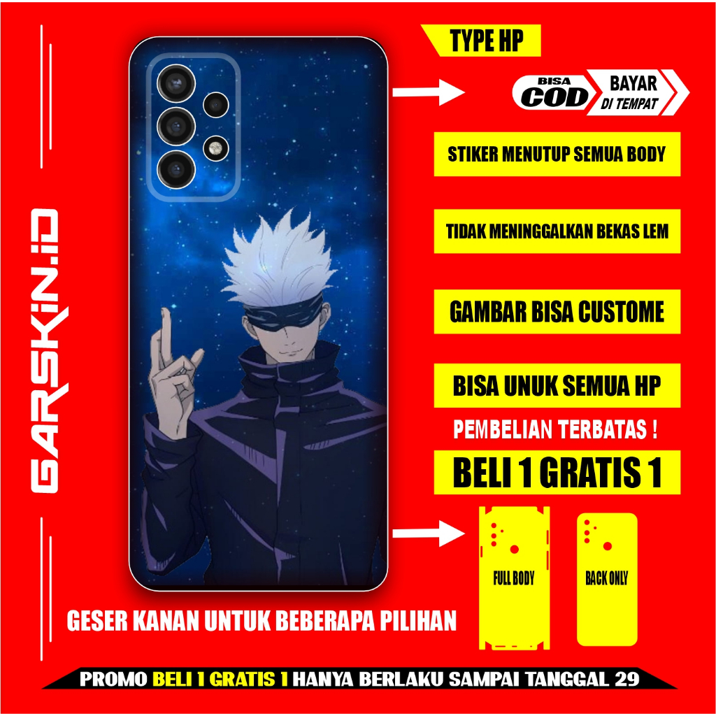 GARSKIN ANIME SAMSUNG S72 AKSESORIS CASING PELINDUNG HP SAMSUNG ORIGINAL GRASKIN S72 FULLBODY SKIN P