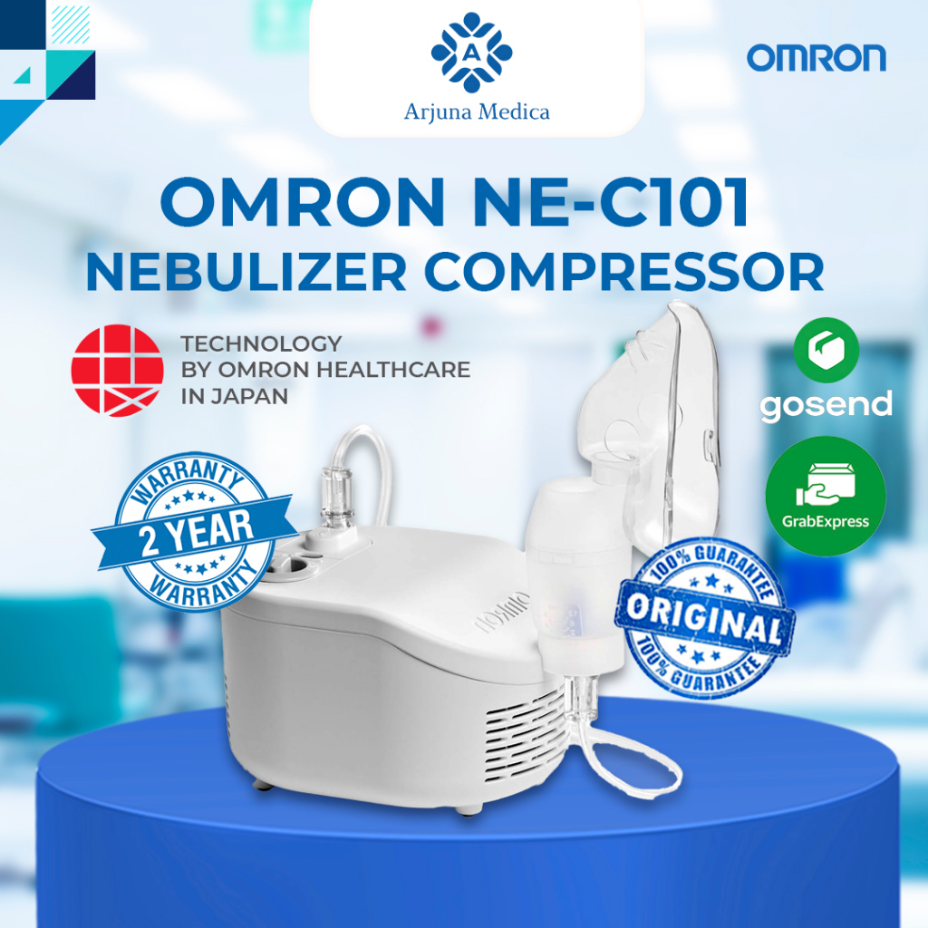 Omron Compressor Nebulizer NE - C101 | Nebu Alat Uap | Nebulizer Portable | Nebulizer Anak Bayi Dewa