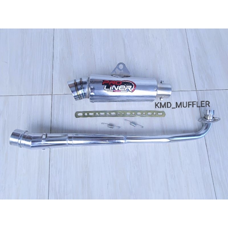 KNALPOT RACING PROLINER UNTUK MOTOR BEBEK ALL VARIAN/TYPE. SUPRA X 125CC/REVO FIT/REVO INJEKSI/REVO 