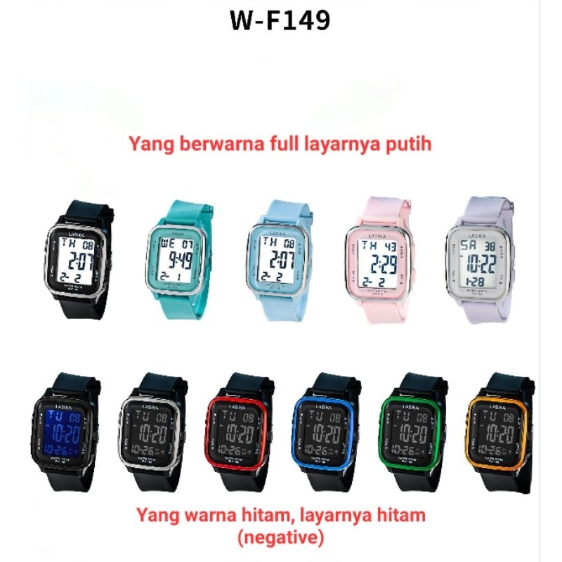 Jam tangan anak perempuan / laki digital sport Lasika W-F148, tahan air & dapat kotak.