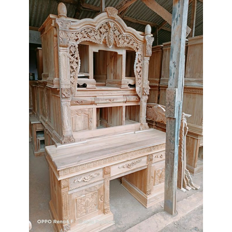 meja rias gebyok, tolet gebyok