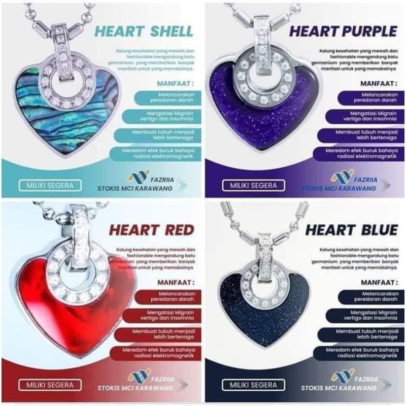 kalung kesehatan mci // pendant heart series