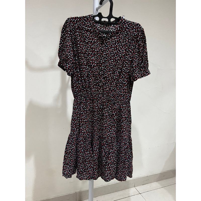 preloved Flower button mini dress