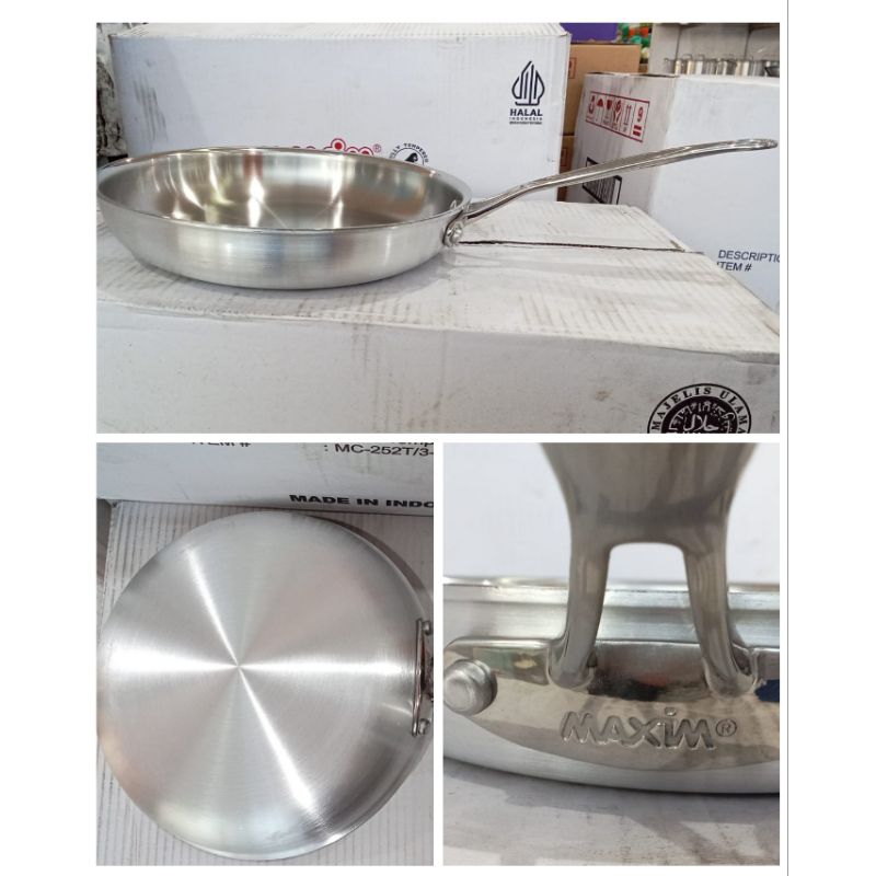 FRYPAN MAXIM EXPORT 24CM STAINLESS TEBAL