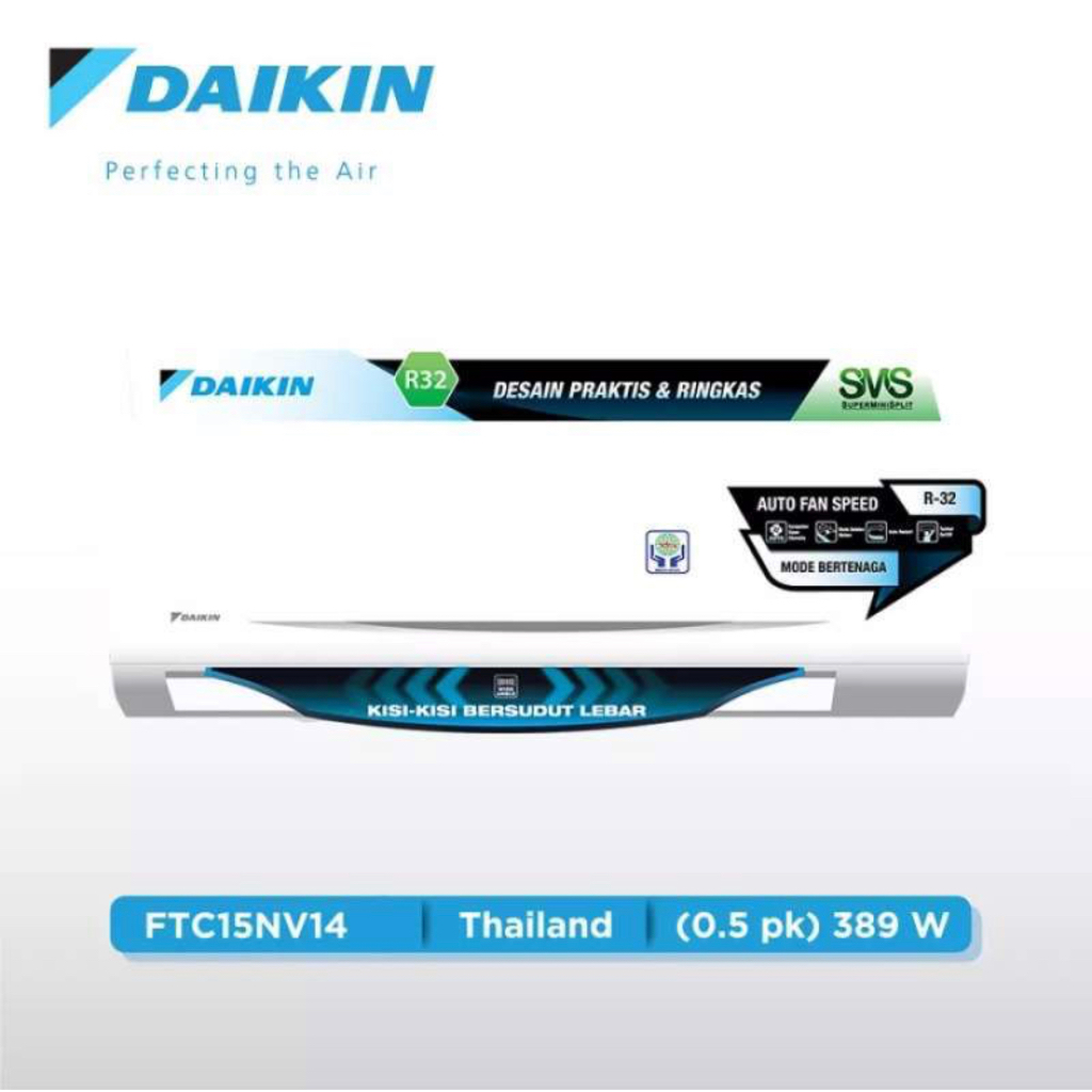 DAIKIN AC Super Mini Split [1/2 PK] STC15NV - FTC15NV14 & RC15NV14] - Thailand