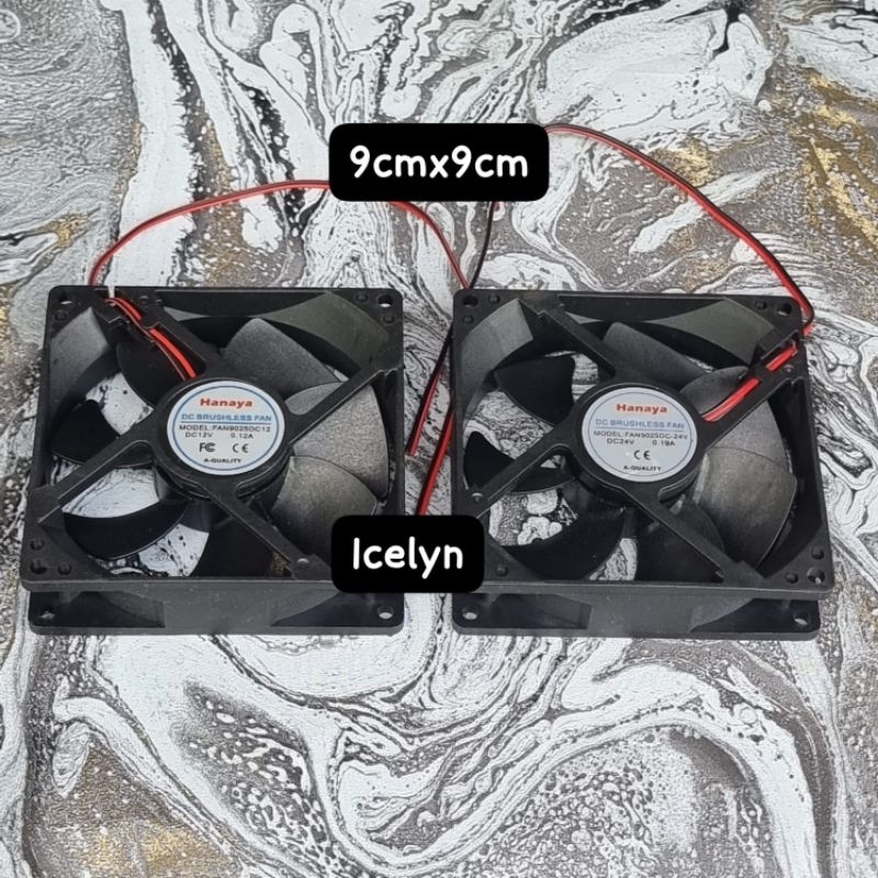 Kipas Fan DC 9CM 12V 24V HANAYA