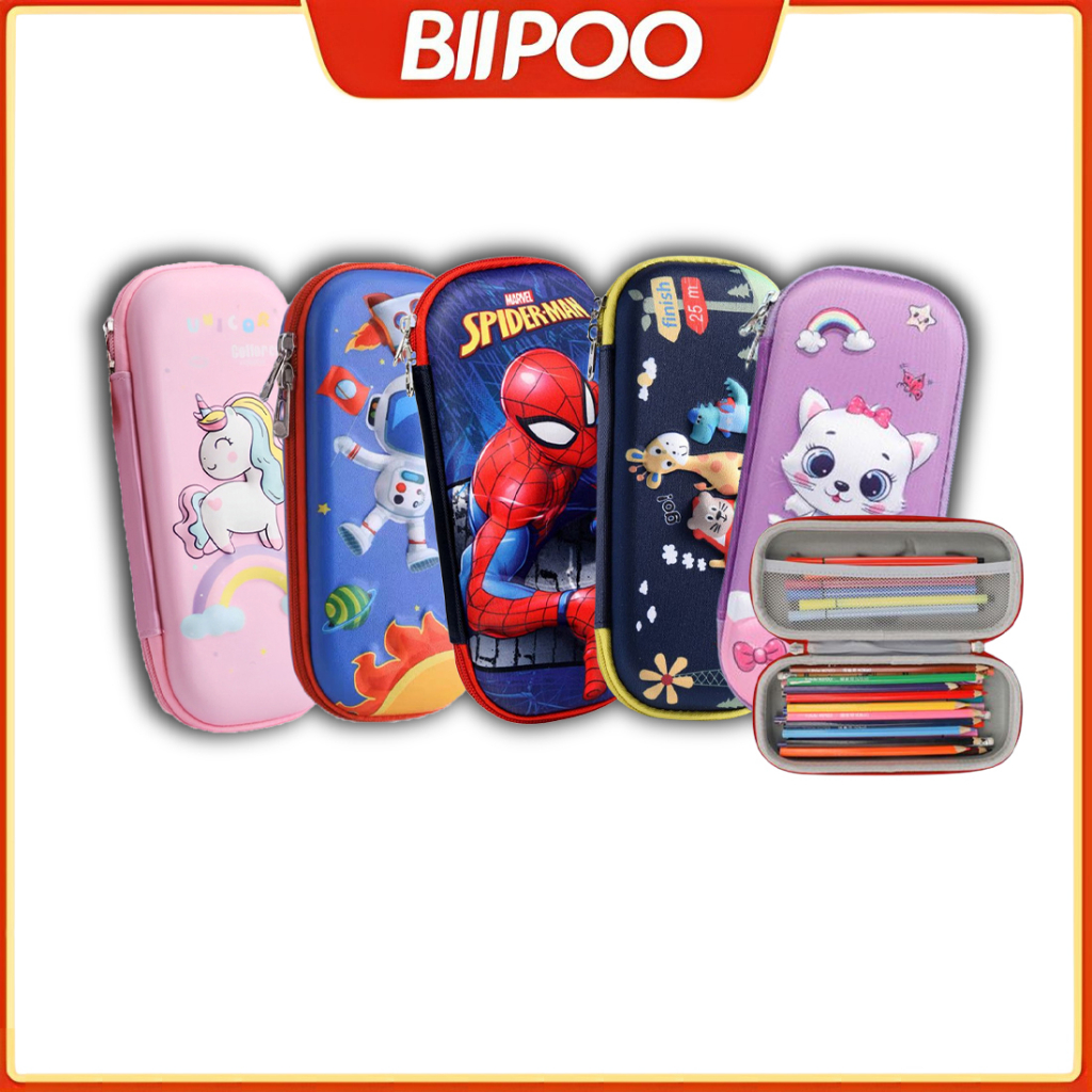 

BIIPOO Tempat Pensil/Kotak Pensil Gambar 3D Anak Sekolah